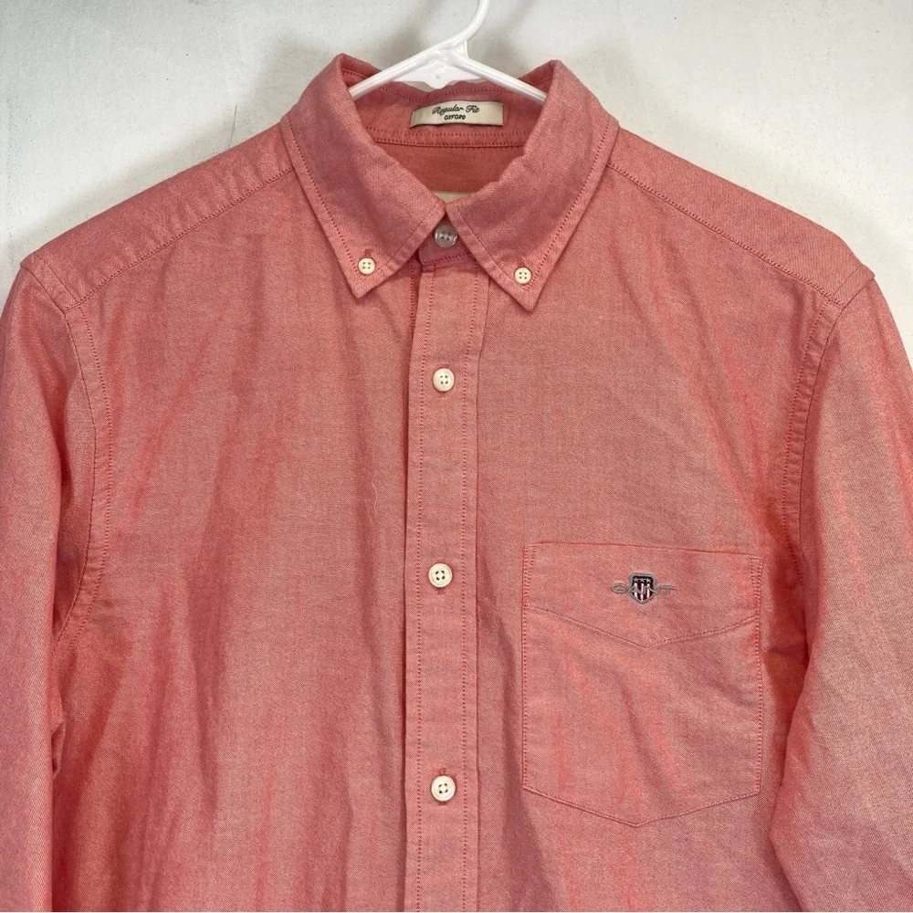 Gant Shirt Regular Fit Oxford Men’s Classic Cotton S 38/35 Pink Button Down - Picture 2 of 16